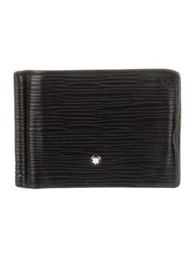 Pre-owned Montblanc Leather Bifold Wallet In Black