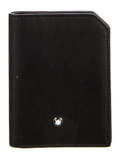 Pre-owned Montblanc Leather Bifold Wallet In Black