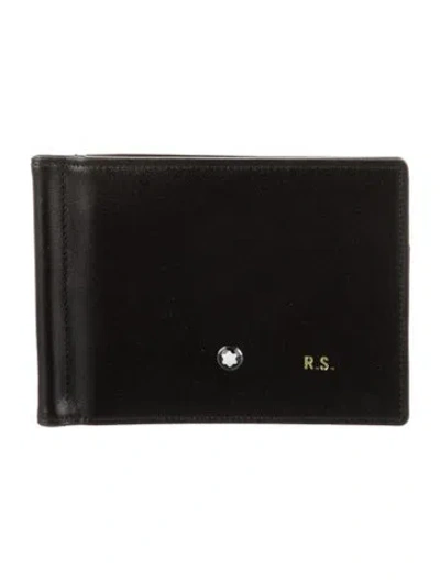 Pre-owned Montblanc Leather Bifold Wallet In Black
