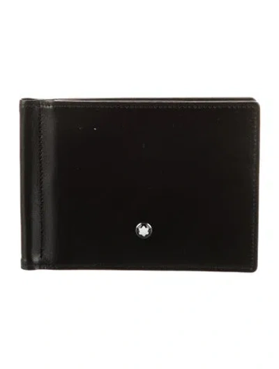 Pre-owned Montblanc Leather Bifold Wallet In Black