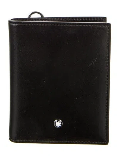Pre-owned Montblanc Leather Bifold Wallet In Black