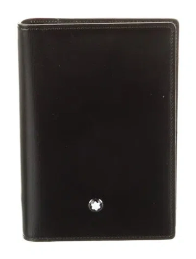 Pre-owned Montblanc Leather Bifold Wallet In Black