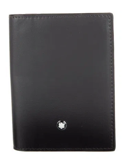 Pre-owned Montblanc Leather Bifold Wallet In Black
