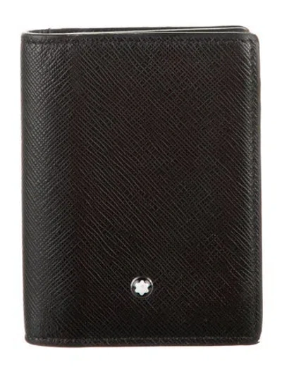 Pre-owned Montblanc Leather Bifold Wallet In Black