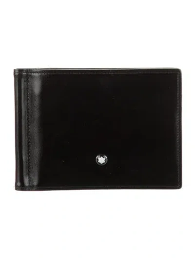 Pre-owned Montblanc Leather Bifold Wallet In Black