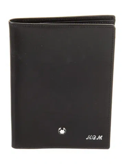 Pre-owned Montblanc Leather Bifold Wallet In Black