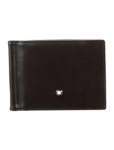 Pre-owned Montblanc Leather Bifold Wallet In Black