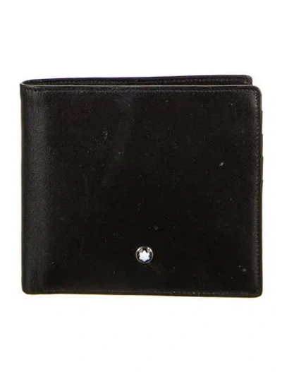 Pre-owned Montblanc Leather Bifold Wallet In Black