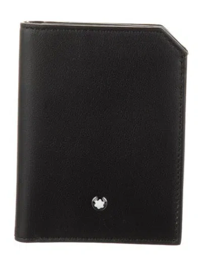 Pre-owned Montblanc Leather Bifold Wallet In Black