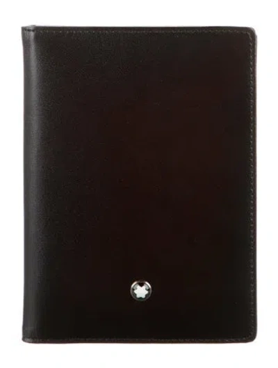 Pre-owned Montblanc Leather Bifold Wallet In Black