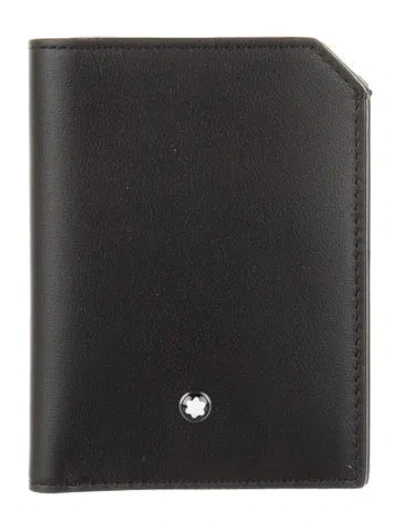 Pre-owned Montblanc Leather Bifold Wallet In Black