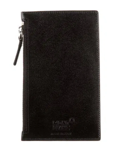 Pre-owned Montblanc Leather Bifold Wallet In Black