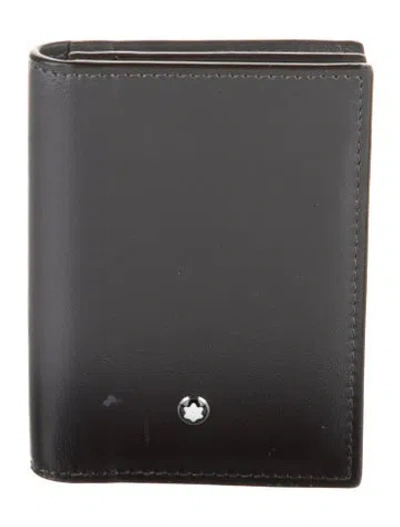Pre-owned Montblanc Leather Bifold Wallet In Black