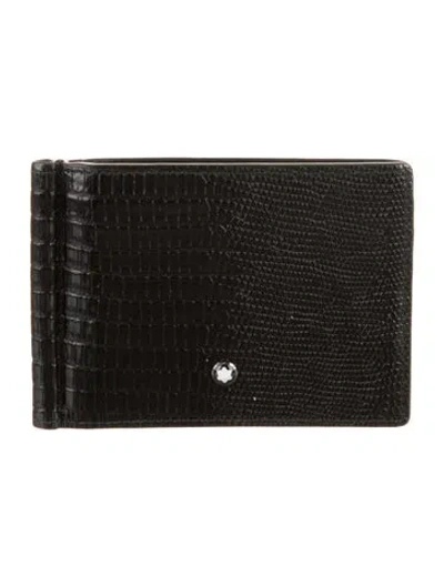 Pre-owned Montblanc Leather Bifold Wallet In Black