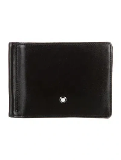 Pre-owned Montblanc Leather Bifold Wallet In Black