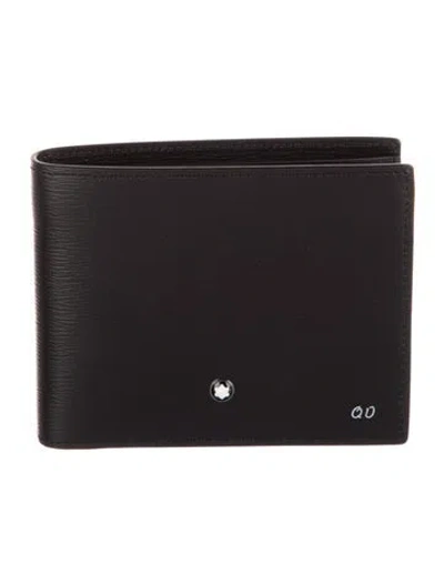Pre-owned Montblanc Leather Bifold Wallet In Black