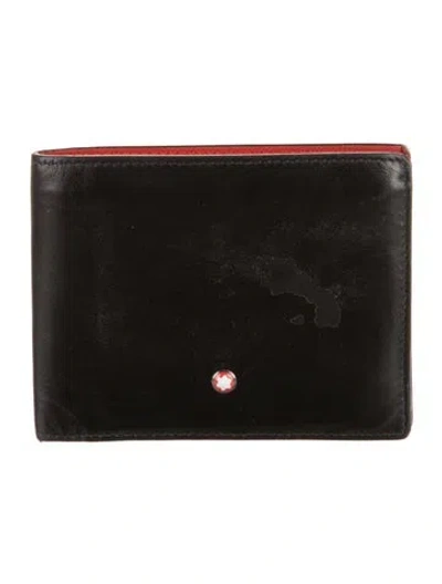 Pre-owned Montblanc Leather Bifold Wallet In Black