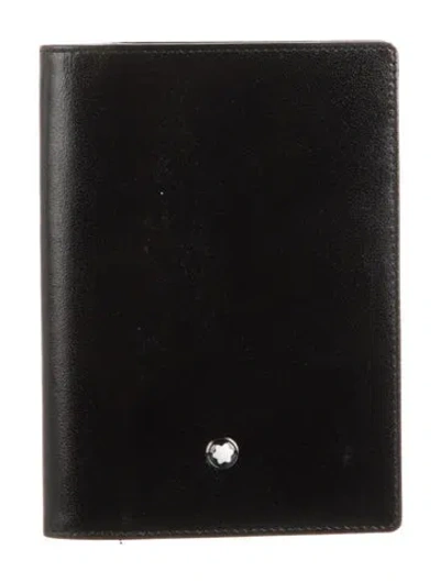Pre-owned Montblanc Leather Bifold Wallet In Black