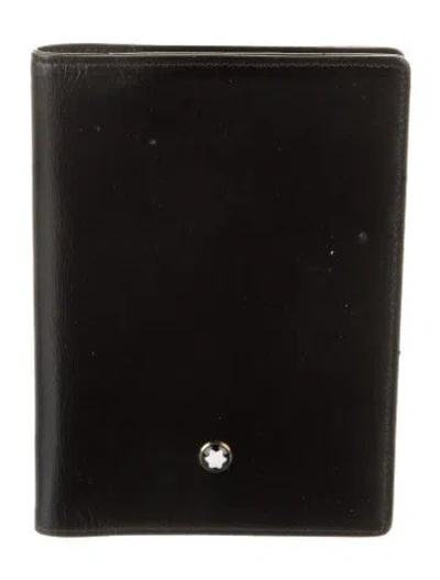 Pre-owned Montblanc Leather Bifold Wallet In Black