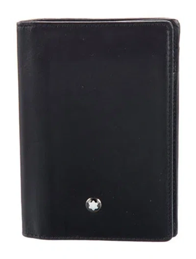 Pre-owned Montblanc Leather Bifold Wallet In Black