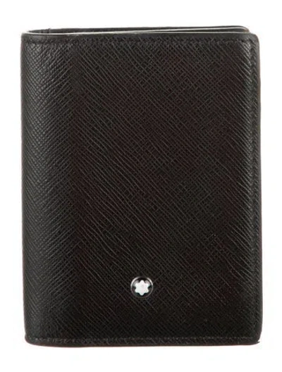 Pre-owned Montblanc Leather Bifold Wallet In Black