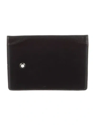 Pre-owned Montblanc Leather Bifold Wallet In Black