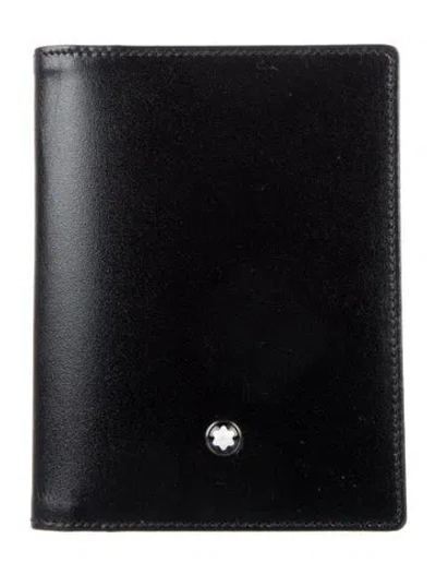 Pre-owned Montblanc Leather Bifold Wallet In Black