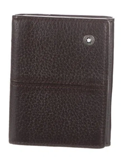 Pre-owned Montblanc Leather Bifold Wallet In Black