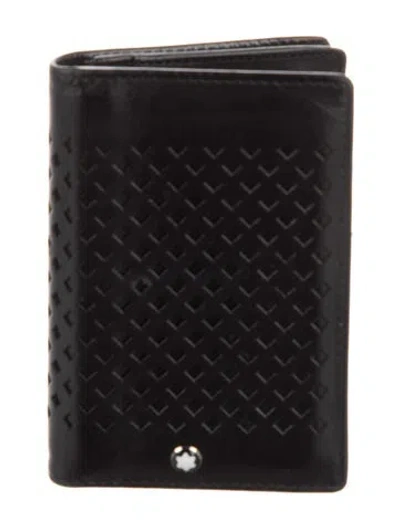 Pre-owned Montblanc Leather Bifold Wallet In Black