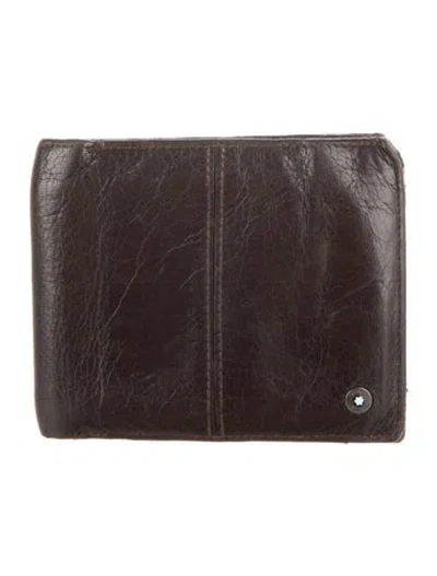 Pre-owned Montblanc Leather Bifold Wallet In Brown