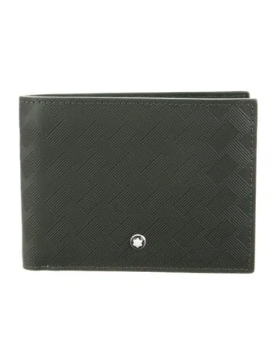 Pre-owned Montblanc Leather Bifold Wallet In Green