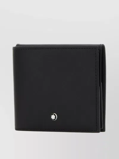 Montblanc Leather Bifold Wallet With Fold In Black