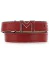 Montblanc Red Leather Bracelet In Red