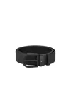 Montblanc Leather Buckle Belt In Black