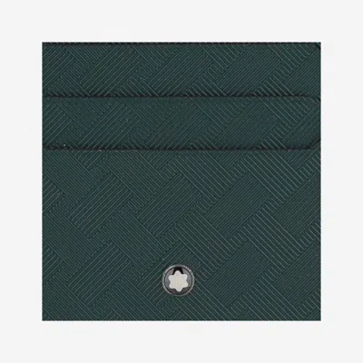 Montblanc Leather Card Case In Green