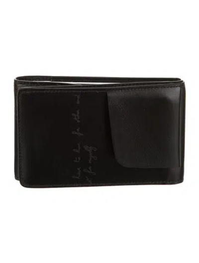 Pre-owned Montblanc Leather Card Holder In Black