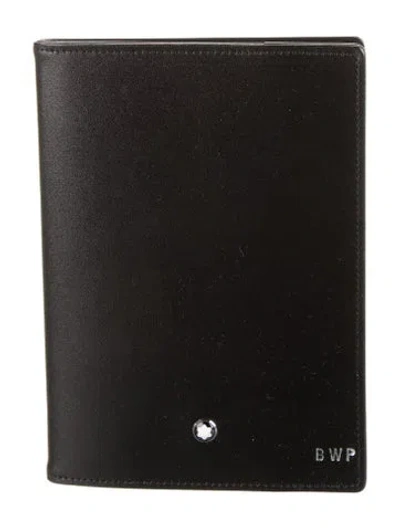 Pre-owned Montblanc Leather Card Holder In Black