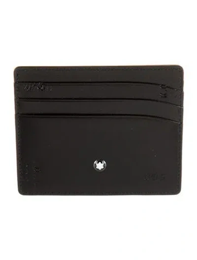 Pre-owned Montblanc Leather Card Holder In Black
