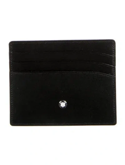 Pre-owned Montblanc Leather Card Holder In Black