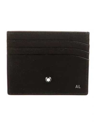 Pre-owned Montblanc Leather Card Holder In Black