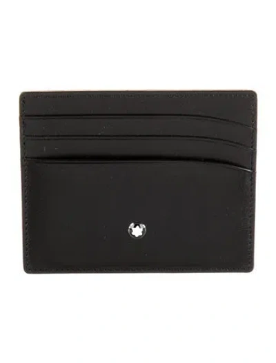 Pre-owned Montblanc Leather Card Holder In Black