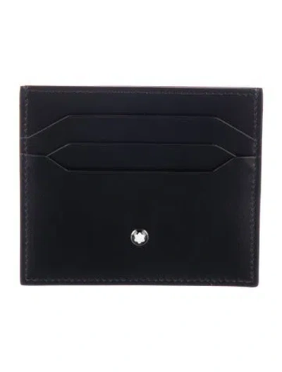 Pre-owned Montblanc Leather Card Holder In Black