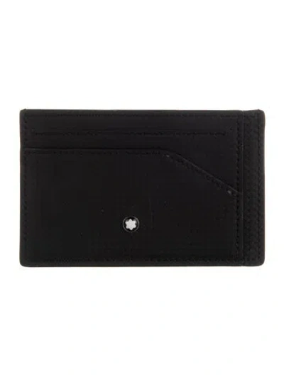 Pre-owned Montblanc Leather Card Holder In Black