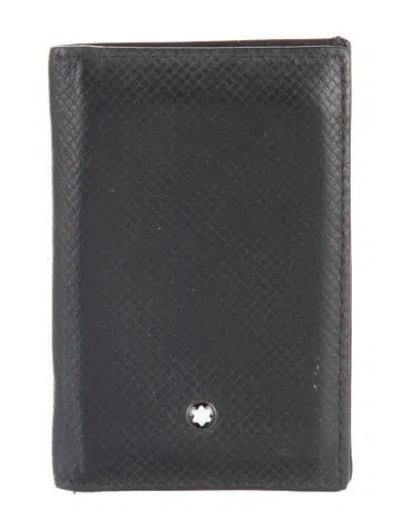 Pre-owned Montblanc Leather Card Holder In Black