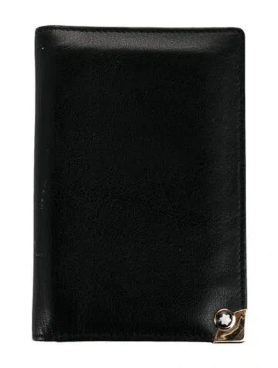 Pre-owned Montblanc Leather Card Holder In Black