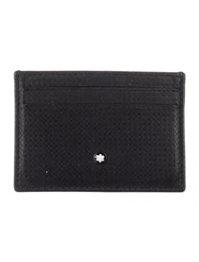 Pre-owned Montblanc Leather Card Holder In Black