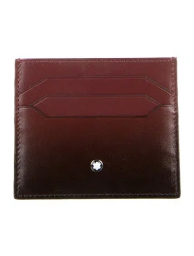Pre-owned Montblanc Leather Card Holder In Brown