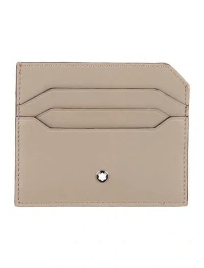 Pre-owned Montblanc Leather Card Holder In Neutral