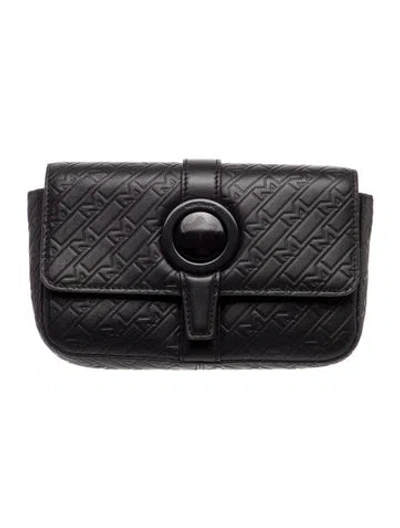 Pre-owned Montblanc Leather Clutch In Black