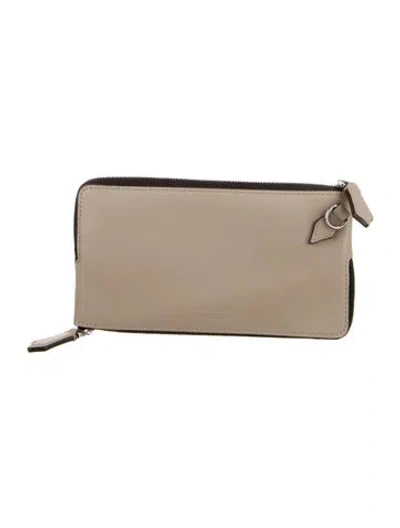 Pre-owned Montblanc Leather Continental Wallet In Neutral